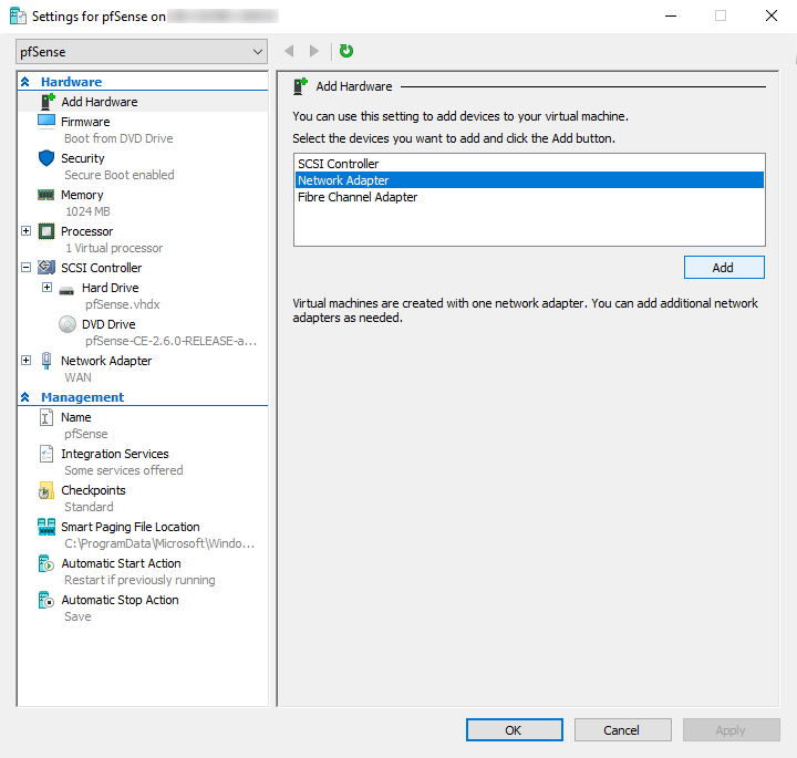 在 Hyper-V 上安装 pfSense 防火墙教程  第12张