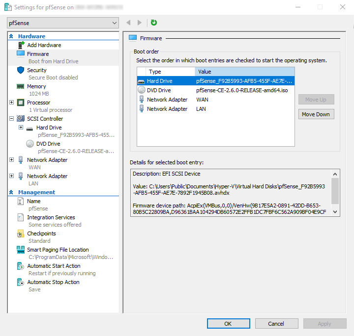 在 Hyper-V 上安装 pfSense 防火墙教程  第15张